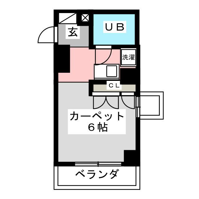 ARECX五井(ワンルーム/5階)の間取り写真