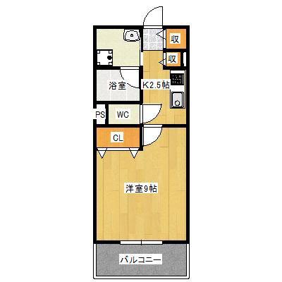 ALTURA(1K/2階)の間取り写真
