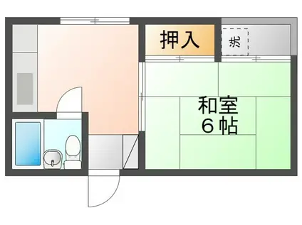 エメラルド尾浜パートI(1DK/2階)の間取り写真