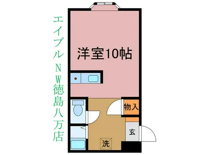 ラ・メルローソ1(1K/2階)の間取り写真