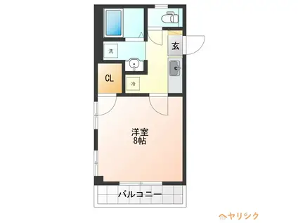 RS ONE(1K/6階)の間取り写真