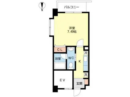 コンフォール アズマ(1K/2階)の間取り写真