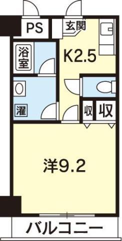 エスポワール弐番館(1K/2階)の間取り写真