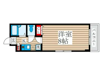 ヴィオラ(1K/2階)の間取り写真