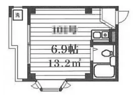 のんびりハウスその2(ワンルーム/2階)の間取り写真
