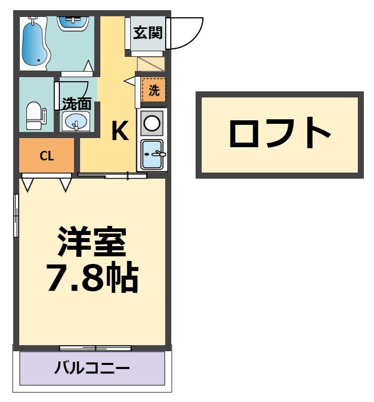 ベルファーム甲子園(1K/3階)の間取り写真