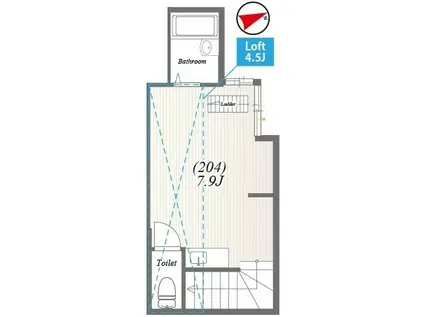 プルミエール上板橋(ワンルーム/2階)の間取り写真