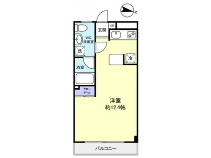 ダイワティアラ村上駅前II(ワンルーム/2階)の間取り写真