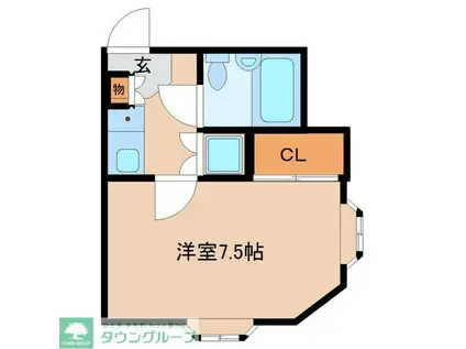 フェニックス穴川(1K/3階)の間取り写真