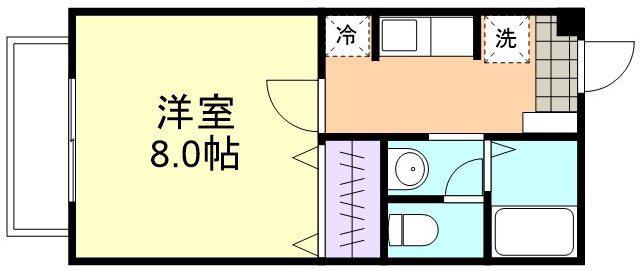 セジュール福井(1K/1階)の間取り写真