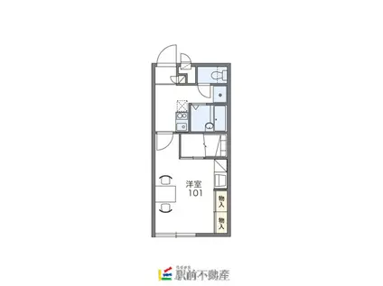 レオパレスTIII(1K/1階)の間取り写真
