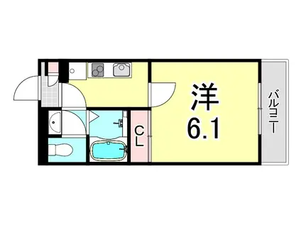 レオネクスト御影中町(1K/2階)の間取り写真