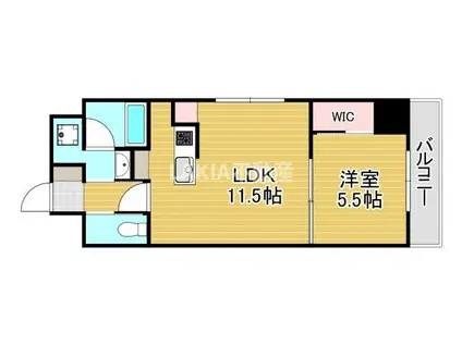 ONE O ONE 内代(1LDK/2階)の間取り写真