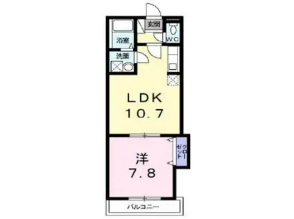 メゾン・ド・ソレイユ(1LDK/3階)の間取り写真