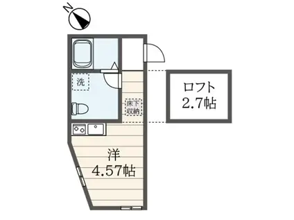 WITH PLACE大岡(ワンルーム/1階)の間取り写真