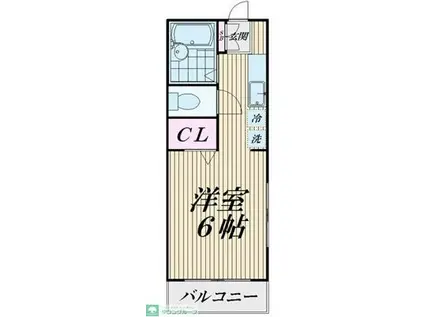 グランデ伊藤(ワンルーム/3階)の間取り写真