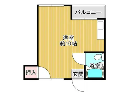 マツモトマンション(ワンルーム/3階)の間取り写真