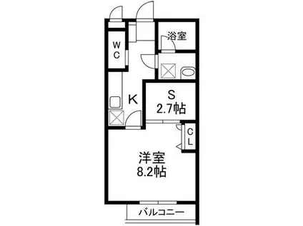 VIVACE VI(1SK/1階)の間取り写真
