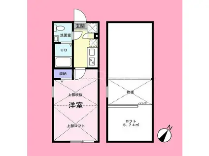 NICO MAISON(1K/2階)の間取り写真