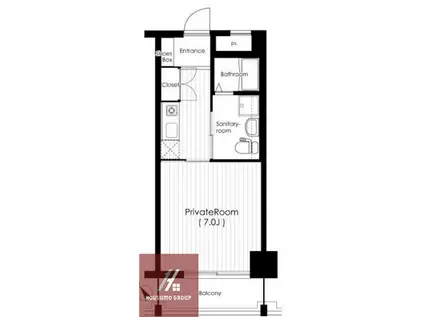 SK都島北通(1K/4階)の間取り写真