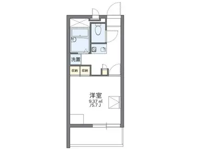 レオパレスボクスターK(1K/3階)の間取り写真