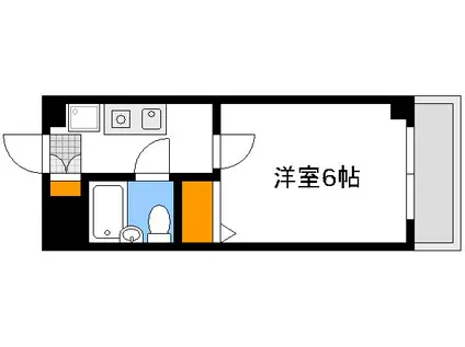 SANCTUARY I(1K/6階)の間取り写真