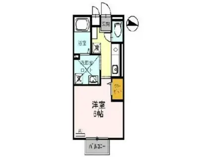 メルベーユ箕面II(ワンルーム/2階)の間取り写真