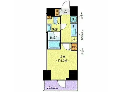 クレヴィスタ大森II(1K/10階)の間取り写真