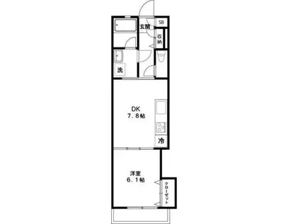コンフォート目白(1DK/1階)の間取り写真