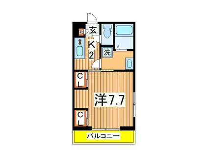 リブリ・アウラ・マレ(1K/3階)の間取り写真