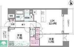 シーズンフラッツ今池ノース(2LDK/15階)の間取り写真