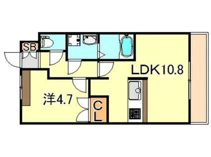 GREEN HILLS(1LDK/1階)の間取り写真