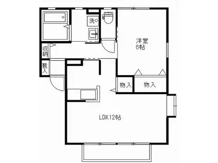VERDE(1LDK/1階)の間取り写真