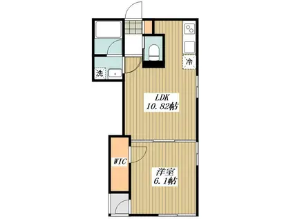 ウィンズ・パレHANEKO(1LDK/3階)の間取り写真