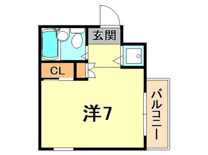 ロイヤルメゾン塚口Ⅷ(ワンルーム/4階)の間取り写真