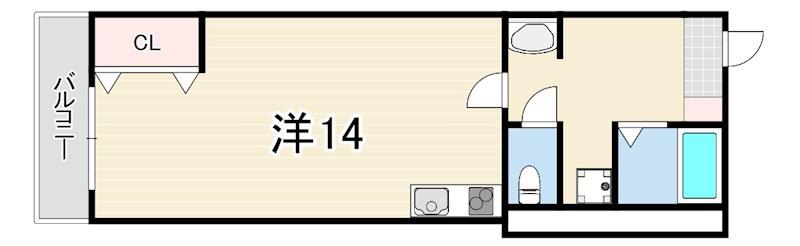 メゾンALL-IN(ワンルーム/3階)の間取り写真