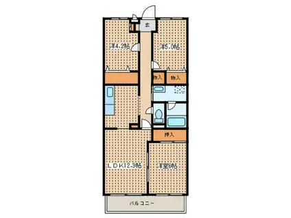 グリーンヒルズトーワ(3LDK/2階)の間取り写真