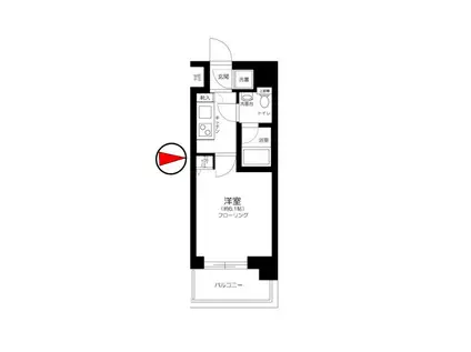 エクセリア芝大門(1K/1階)の間取り写真