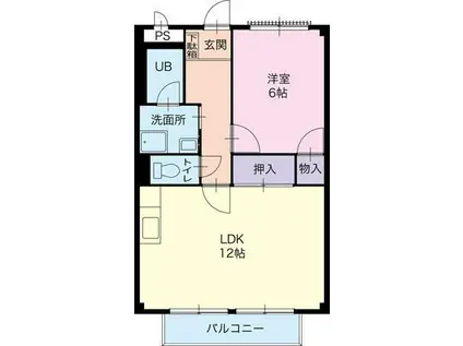 メゾンドリラ(1LDK/1階)の間取り写真