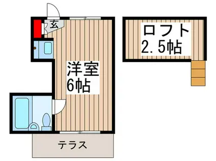 メゾン宮原第一(ワンルーム/1階)の間取り写真