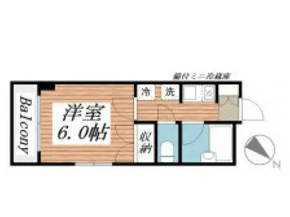 ハシモトマンション(1K/3階)の間取り写真