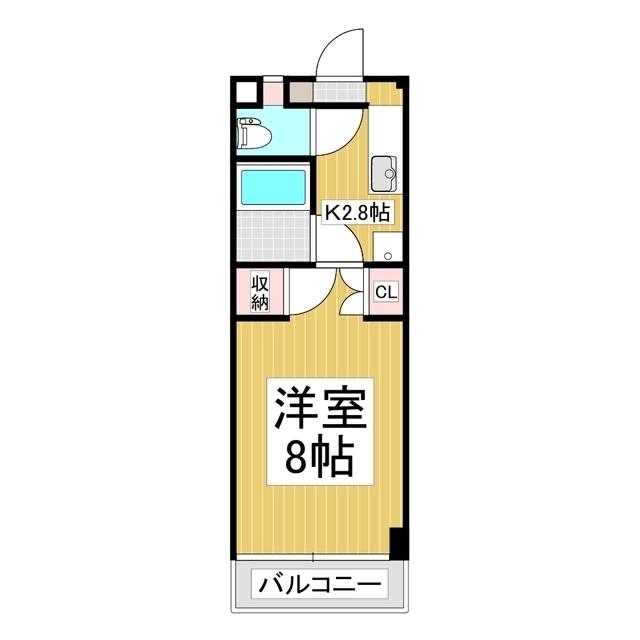 ヒューマンライフギブアンドギブA(1K/2階)の間取り写真