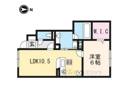 センテンス(1LDK/1階)の間取り写真