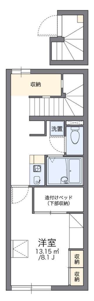 レオパレスPLUME(1K/2階)の間取り写真