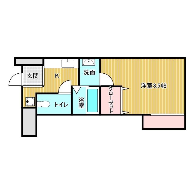 フクダ不動産新大宮マンション(1K/7階)の間取り写真