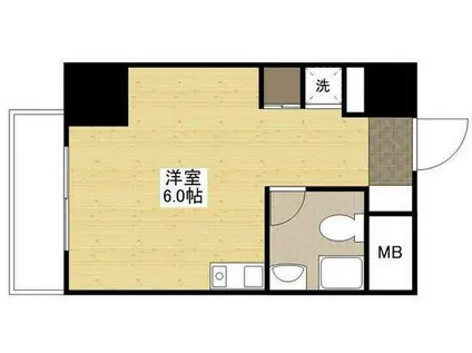 メゾン・ド・オンディーヌ(ワンルーム/6階)の間取り写真