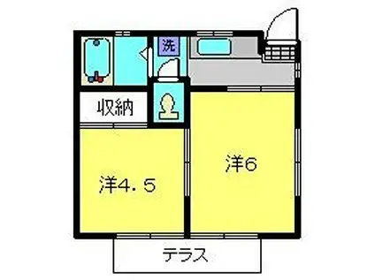 マルモハイツ(2K/2階)の間取り写真