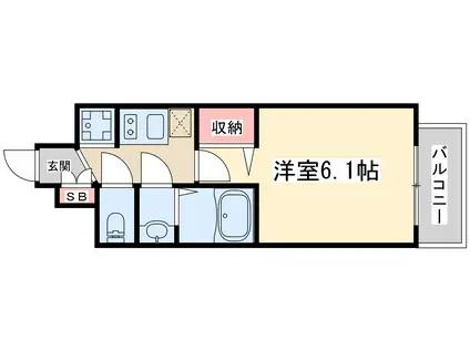 プレサンス大阪三国ネオス(1K/7階)の間取り写真