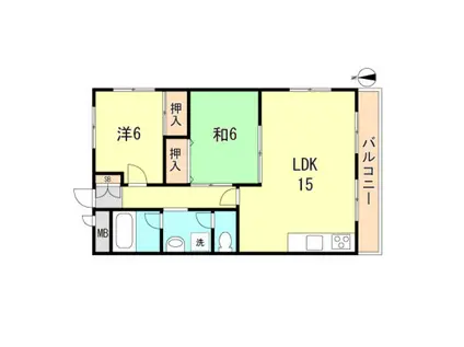 第1永和レジデンス(2LDK/3階)の間取り写真