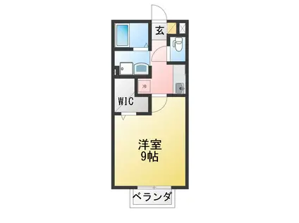 クレール翔(1K/2階)の間取り写真